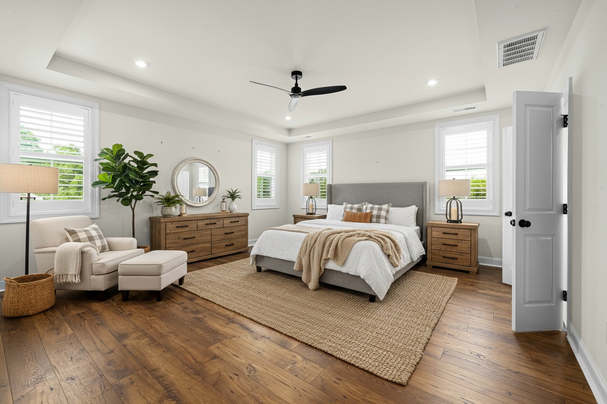 Bedroom after virtual staging