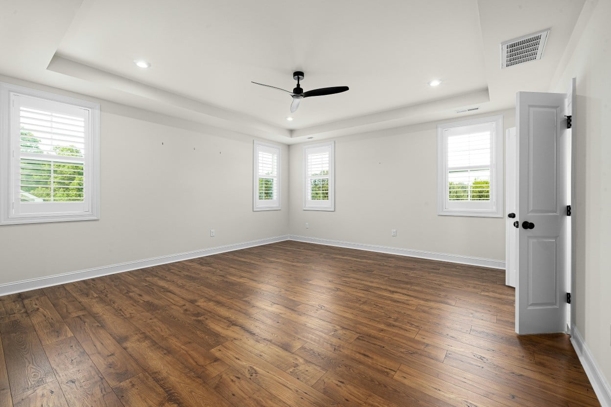 Empty bedroom before staging